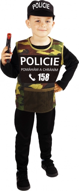 Children's police officer costume – eco packaging, size M