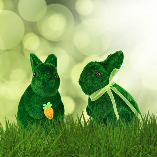 Easter Bunny Decoration, Green, 15 cm - 1 piece