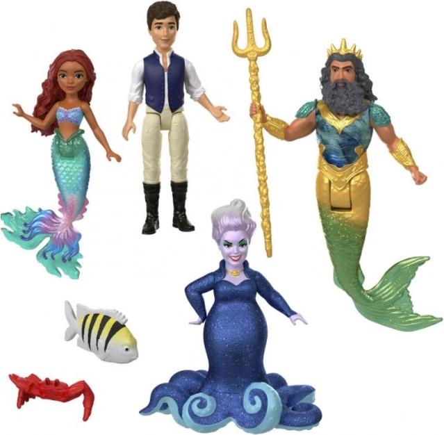 Disney The Little Mermaid Set of 6 Small Dolls with Friends