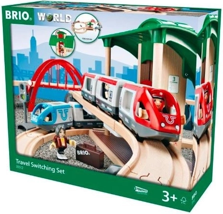 Brio keleivinis traukinys su stotimi
