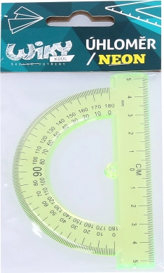 Small Transparent Neon Protractor