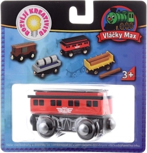 Raudonas keleivinis vagonėlis „Vláčky Max“