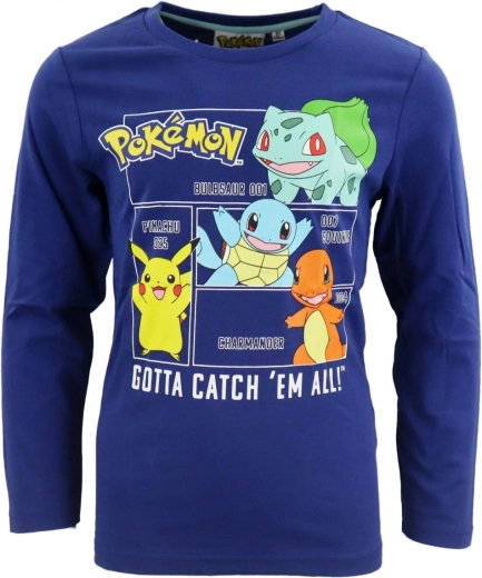 Tamsiai mėlyni „Pokémon“ marškinėliai