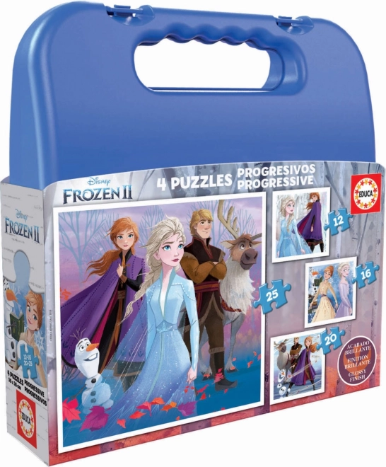 Educa dėlionė lagaminėlyje Frozen 2, 4 viename (12, 16, 20, 25 detalių)