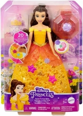 Disney Princess Bella (Gražuolė ir pabaisa) lėlė su gėlėta suknele – 1 vnt.