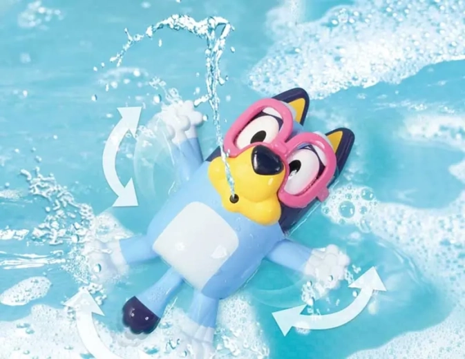 Linksmybės vonioje su Bluey motyvu