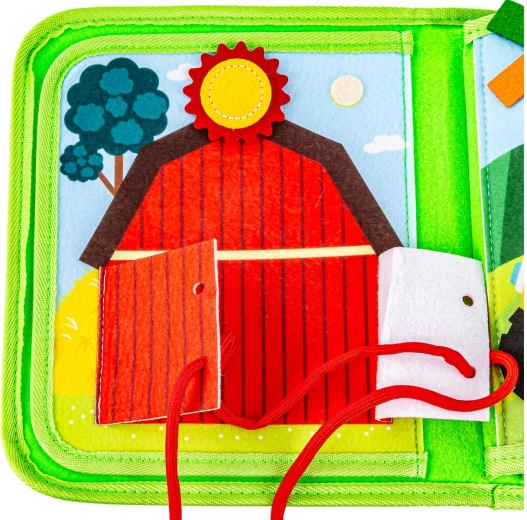 Fine motor skills training: Velcro, flaps and lacing