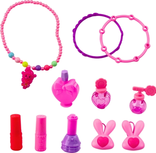 Rich set of jewelry and cosmetic accessories