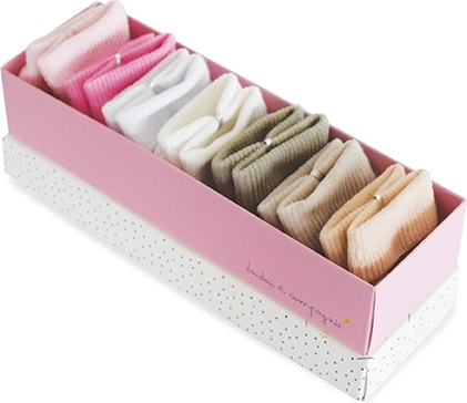 Doudou gift set of socks for baby girl 0–6 months, 7 pairs