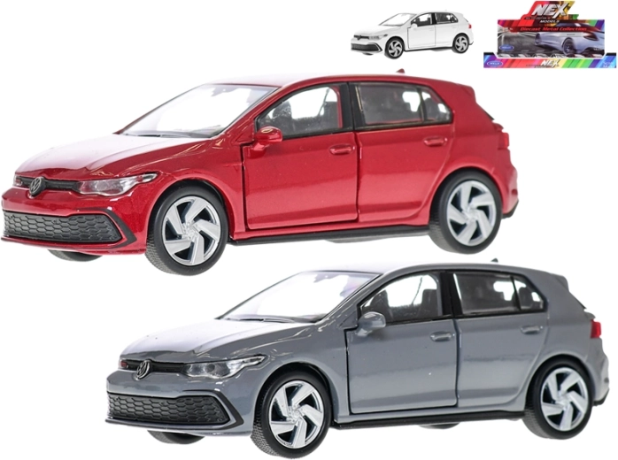 Metalinis automobilio modelis Volkswagen Golf 8 GTI su atbulinės eigos mechanizmu
