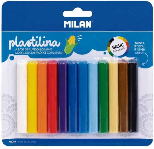 Plastilinas basic – 12 spalvų rinkinys