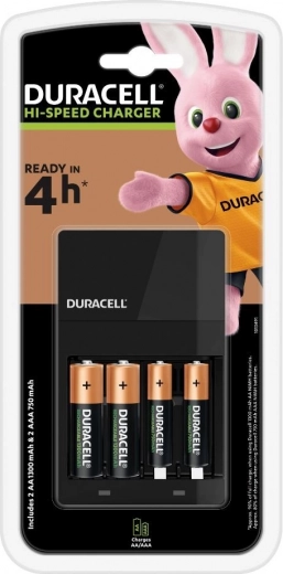 Duracell Hi-Speed Charger with 2xAA and 2xAAA Batteries