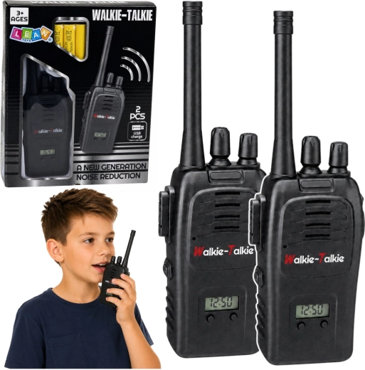 Kids walkie-talkies with USB charging, noise reduction and 200 m range (2 pcs)