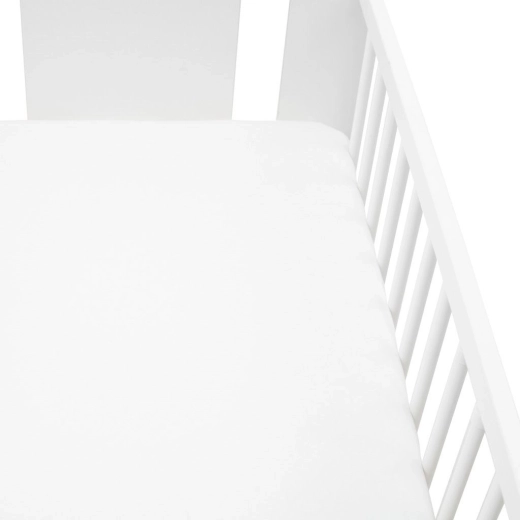 Jersey crib fitted sheet NEW BABY 120 × 60 white