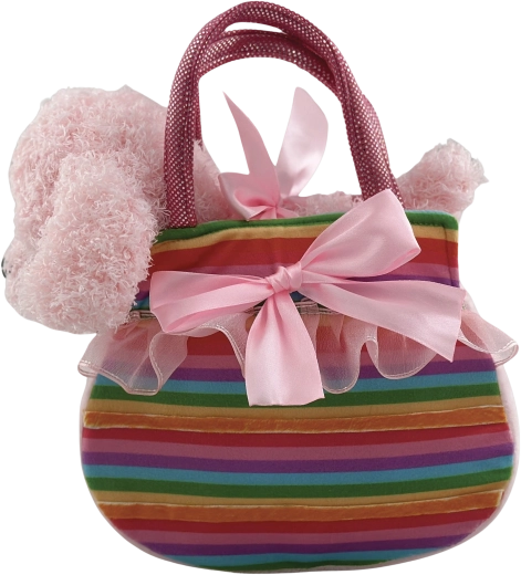 Plush Handbag with Puppy Caramelka