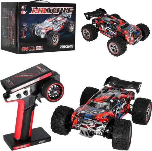 RC visureigis WLToys 184008 1:18 4WD su bešepetėliniu varikliu ir LED apšvietimu