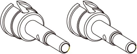 Front and rear axle for JAMARA Dakar, 2 pieces