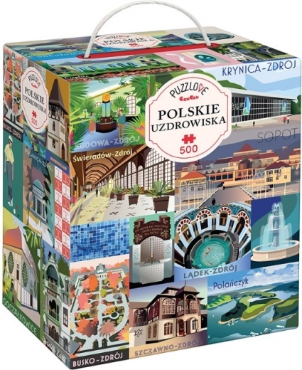 Dėlionė Puzzlove Lenkijos kurortiniai miestai – 500 detalių