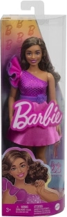 Barbie Fashionistas – madinga lėlė rožinėje suknelėje su raukiniais
