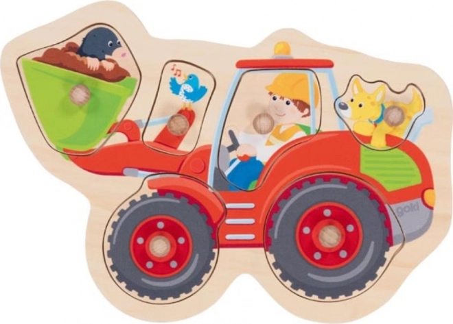 Wooden peg puzzle loader Goki