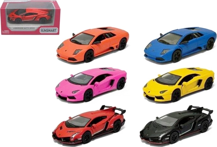 Lamborghini 1:36 metalinis modelis su Pull Back pavara