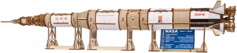 Ugears medinis NASA Saturn V raketos modelis 1:170
