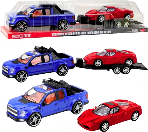 Visureigio su priekaba ir sportinio automobilio rinkinys