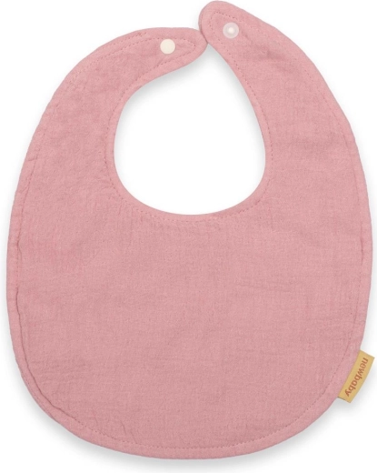 Muslin baby bib New Baby pink