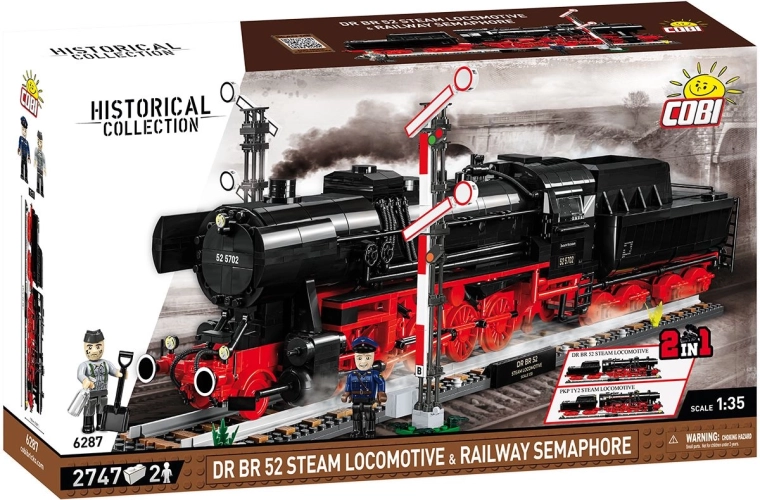 Cobi DR BR 52 garvežys ir geležinkelio signalas 2 viename, 1:35
