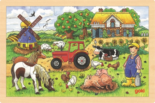 Wooden Puzzle Mr. Miller's Farm - 24 pieces
