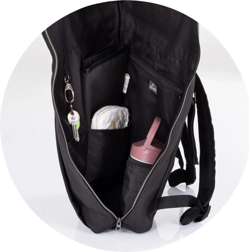 Clear interior space with pockets