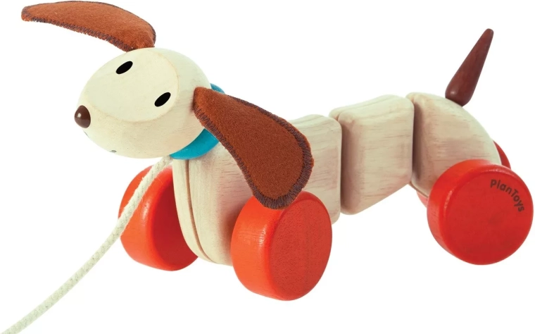 Traukiamas medinis šuniukas PlanToys