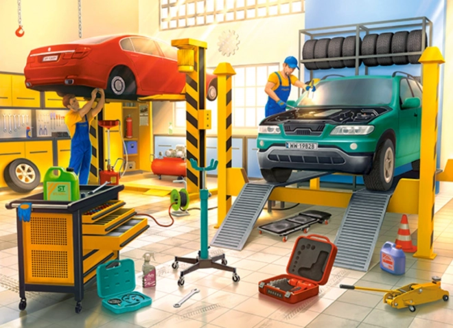 Dėlionė „Autoservisas“ 100 detalių Castorland