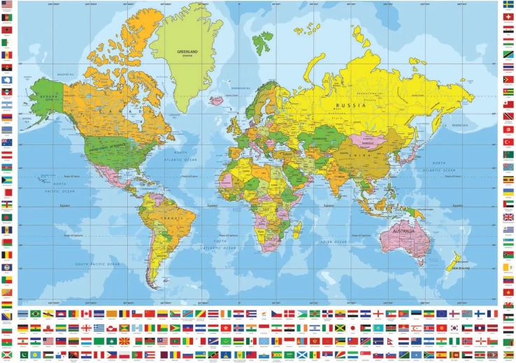 Political World Map Puzzle XL 700 Pieces