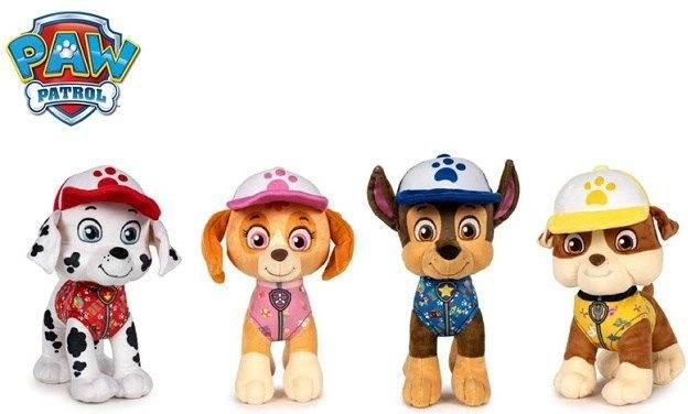 Pliušinė figūrėlė Paw Patrol Marshall vasaros edicija 27 cm – 1 vnt.