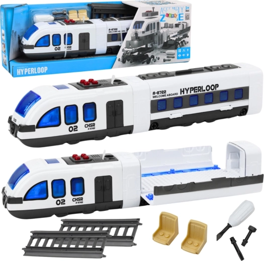 Interactive Children's Buildable Train with Lights and Sounds