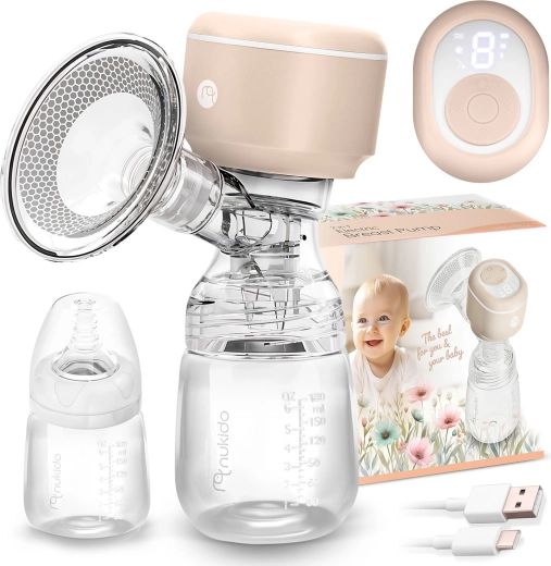 Nukido electric breast pump with 3 phases and a 180 ml bottle