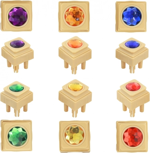 Masterkidz acrylic colored diamond blocks for STEM board, 72 pieces