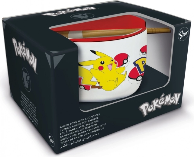 Pokémon ramen dubenėlis ir lazdelės – dovanų rinkinys