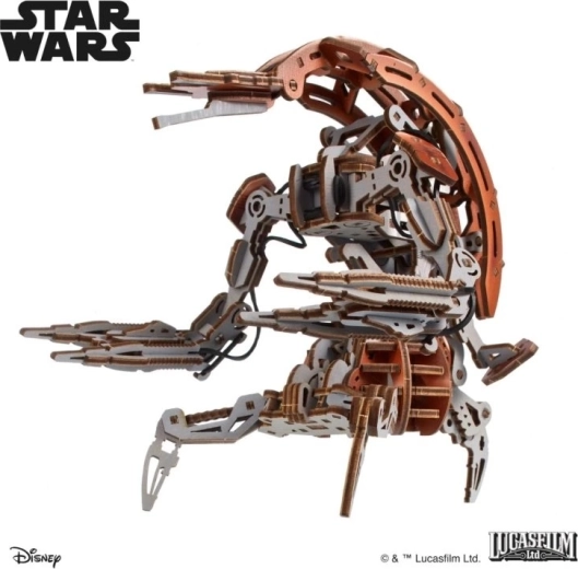 Ugears 3D medinė mechaninė dėlionė Star Wars Droideka