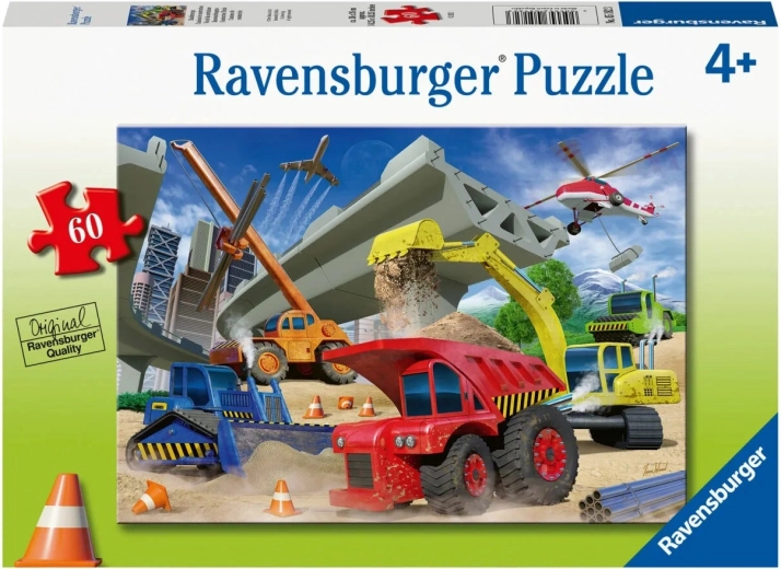 Ravensburger dėlionė Statybinės mašinos 60 dalių