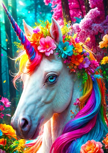 Enjoy Puzzle Floral Unicorn 1000 Pieces