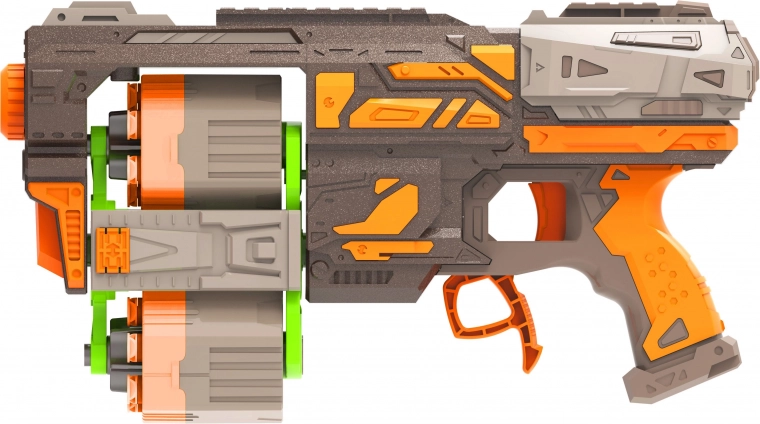Kids' foam dart blaster with 14 darts, 33.5 cm