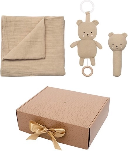 Jabadabado baby gift set with muslin blanket Teddy Bear