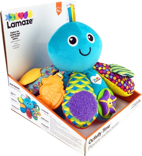 Sensory toy with bold colors and textures