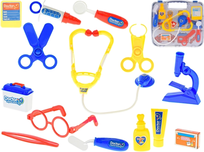 Mikro Trading Children's Doctor Set in a Suitcase, 14 Pieces