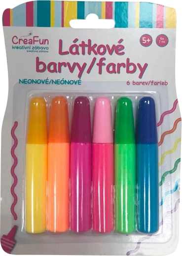 CreaFun neoniniai audinių dažai – rinkinys 6×42 ml