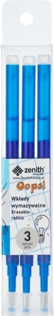 Replacement refills for Oops! erasable pen 0.6 mm – blue, 3 pcs