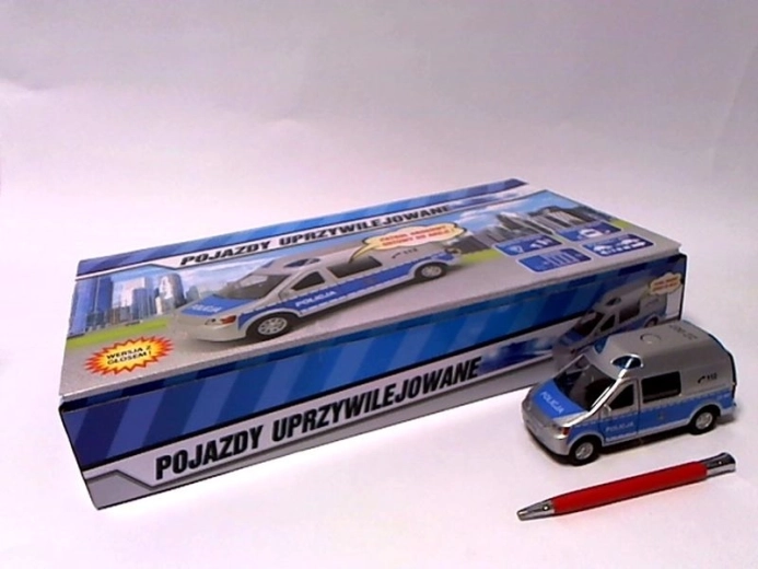 Police van with Czech? (Polish) announcements, 14 cm, with lights and sound