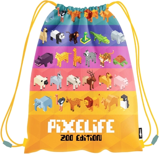 Drawstring bag Pixel Zoo for kids